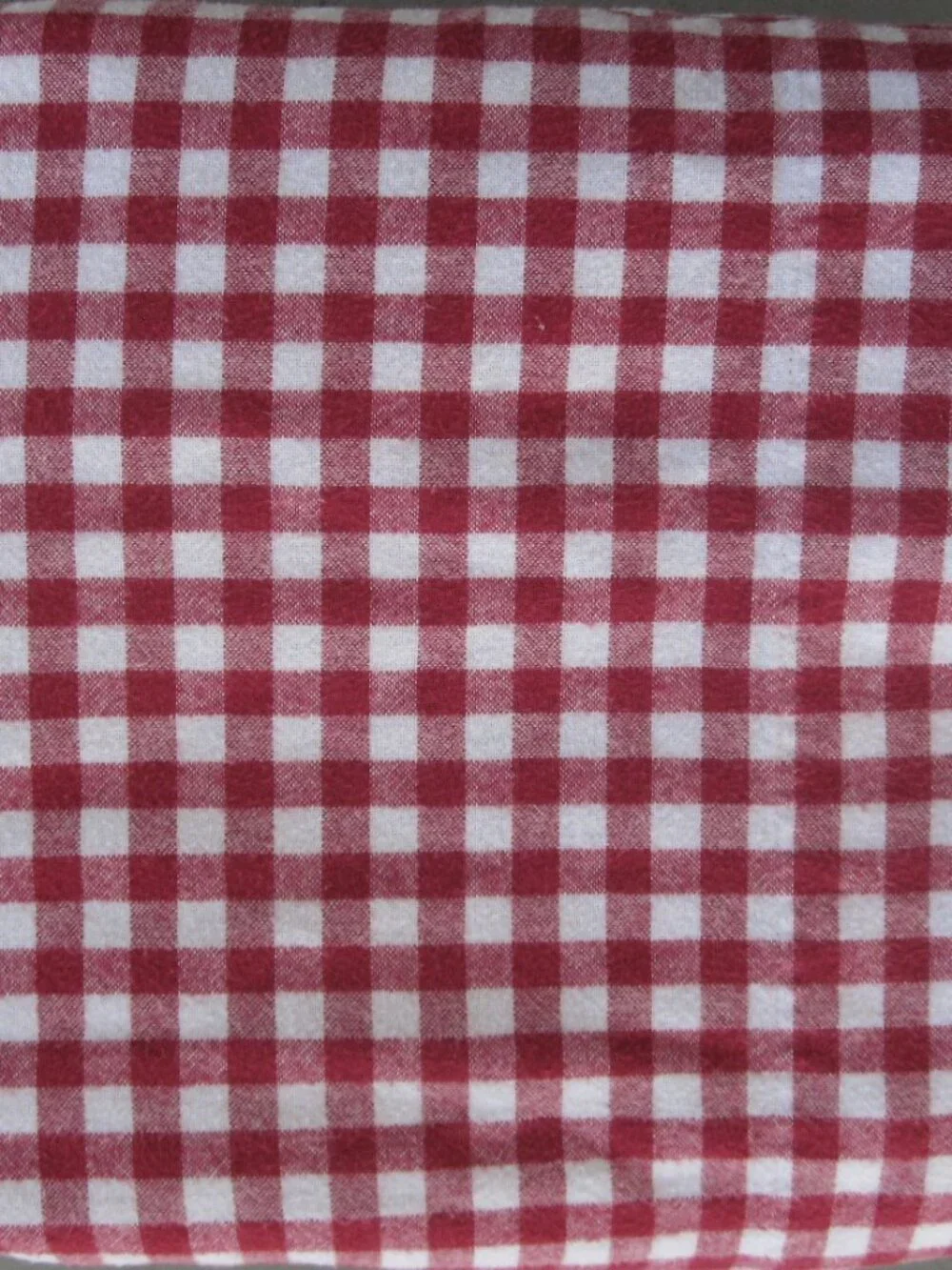 Vintage Pottery Barn Red White Gingham Check Full Sz Flat Flannel Sheet PORTUGAL